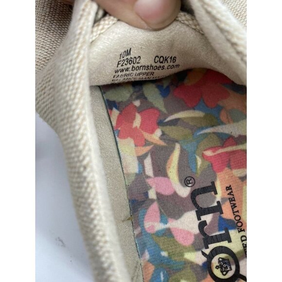 NEW Women's 10M BORN TAN CANVAS ESPADRILLE ACCENT TENNIS SHOES FASHION SNEAKERS - Picture 4 of 4